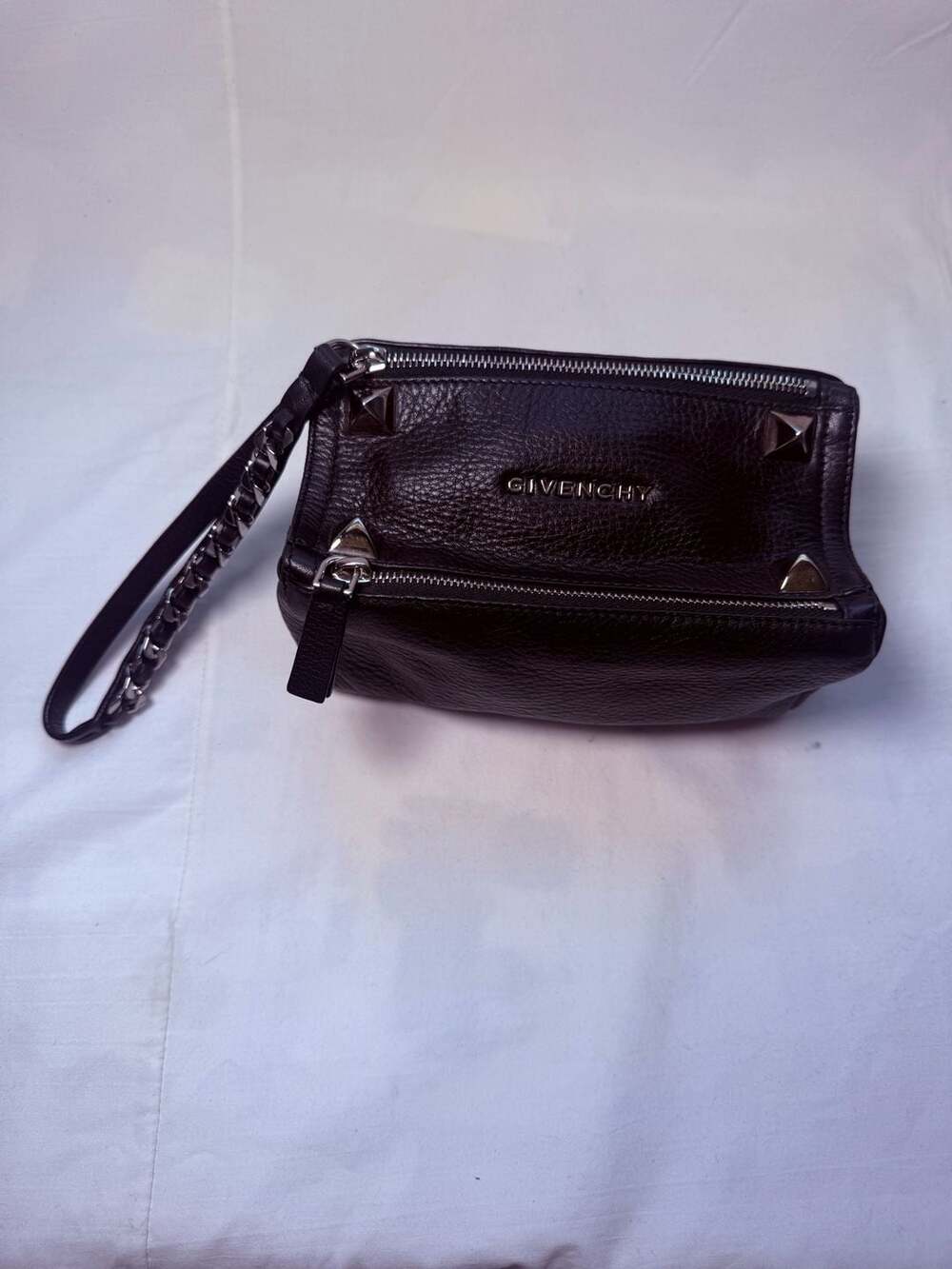 Givenchy Pandora Leather Wristlet Pouch
